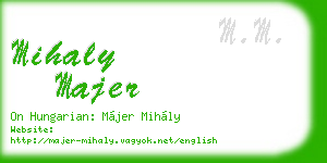 mihaly majer business card