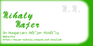 mihaly majer business card
